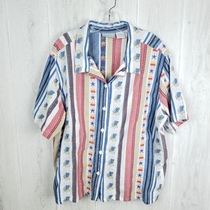 Blair Women's Plus Sz 3XL Striped Short Sleeve Top